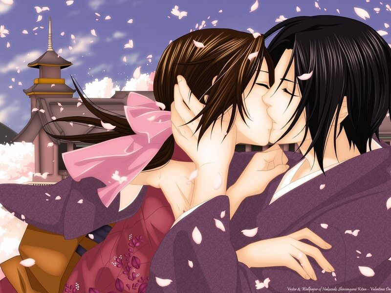 Two People Kissing — Purple
