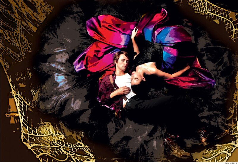 Two People Lying Down — Black