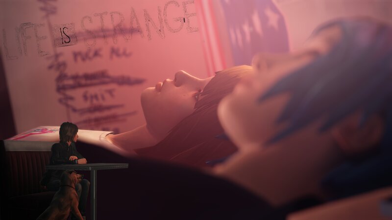 Two People Lying Down — Pink, Dreamy