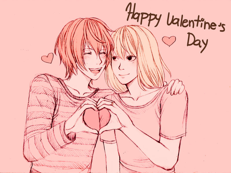 Two People Making Heart Shape — Pink