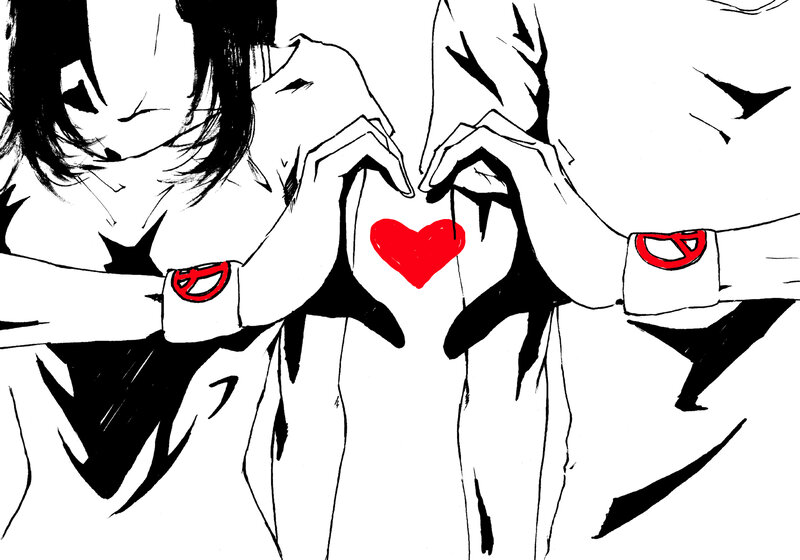 Two People Making Heart Shape
