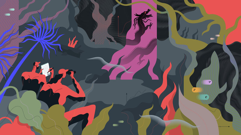 Two People Observing a Dragon