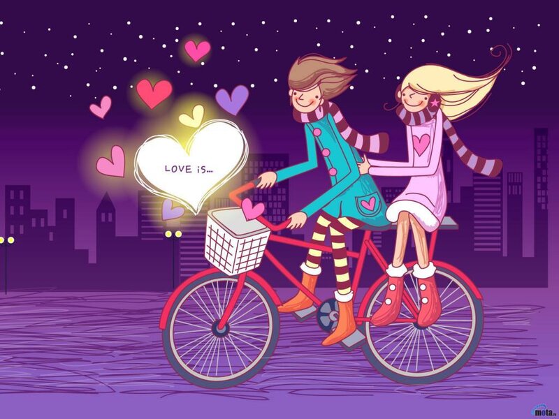 Two People on a Bicycle