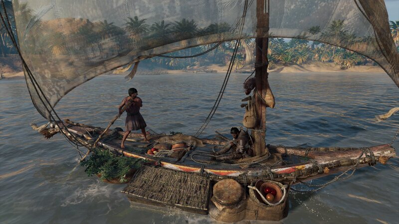 Two People on a Boat — Brown