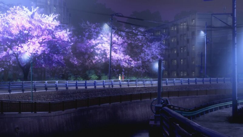 Two People on a Bridge — Purple, Serene