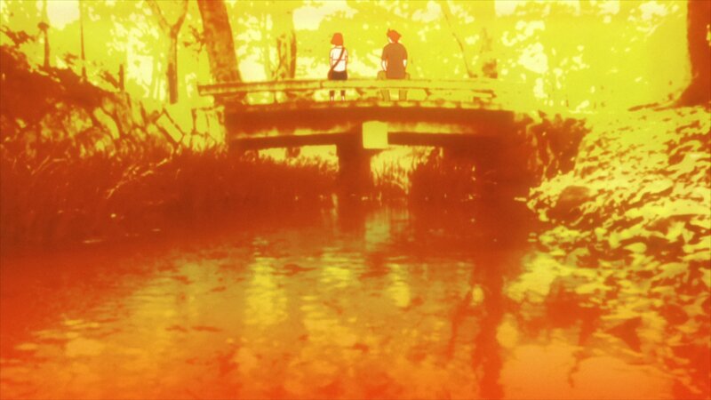 Two People on a Bridge — Yellow
