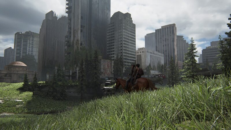 Two People on a Horse — Green, Post-apocalyptic