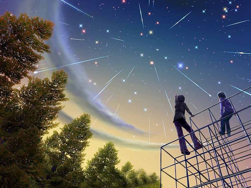Two People on a Ladder