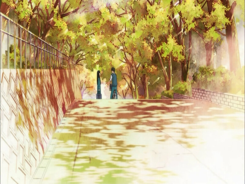 Two People on a Path — Green
