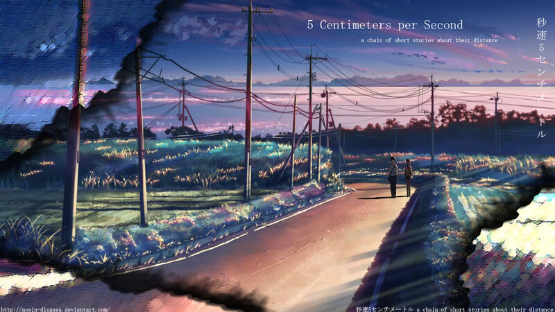 Two People on a Road — Purple, Serene, Sunset
