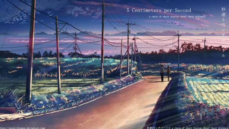 Two People on a Road — Purple, Serene