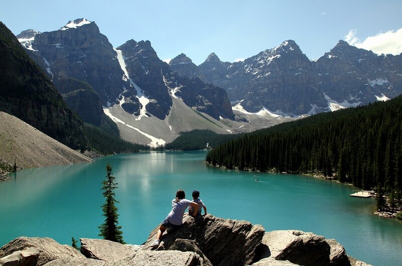 Two People on a Rock