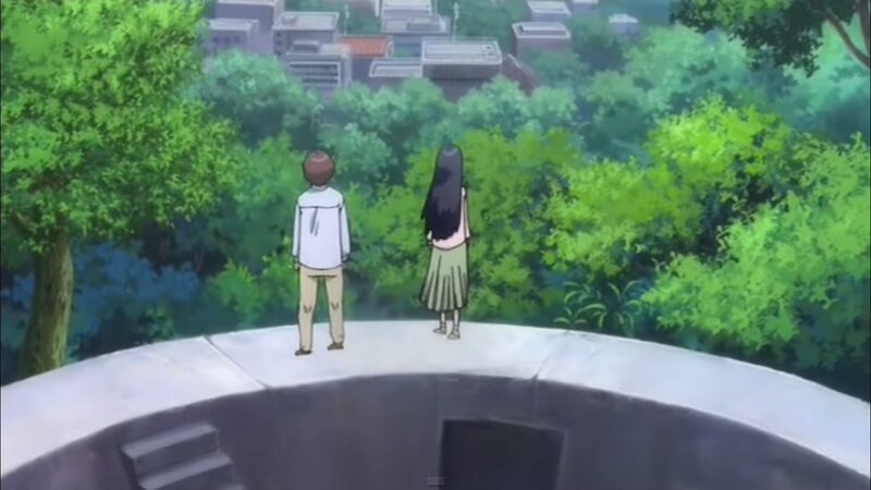 Two People on a Rooftop — Green