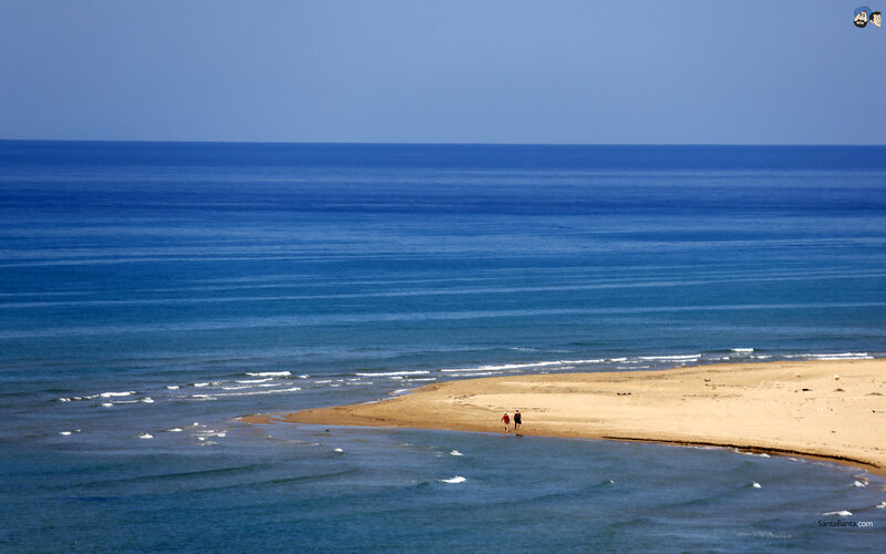 Two People on a Sandbar
