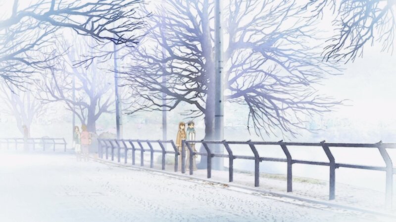 Two People on a Snowy Path