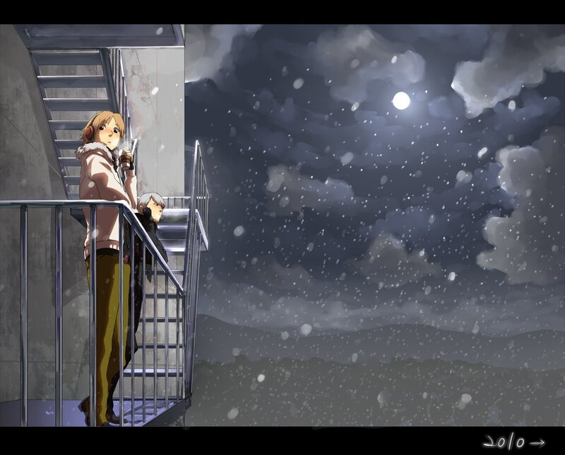 Two People on a Staircase