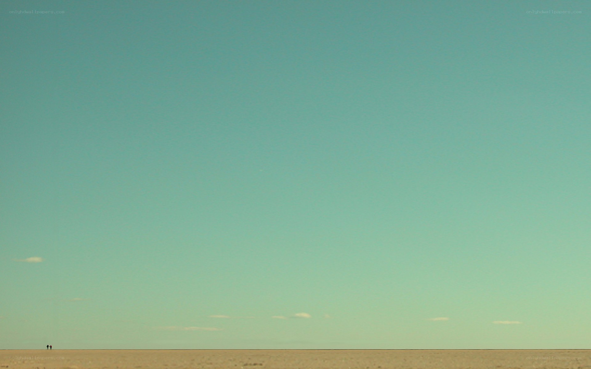Two people on a vast plain