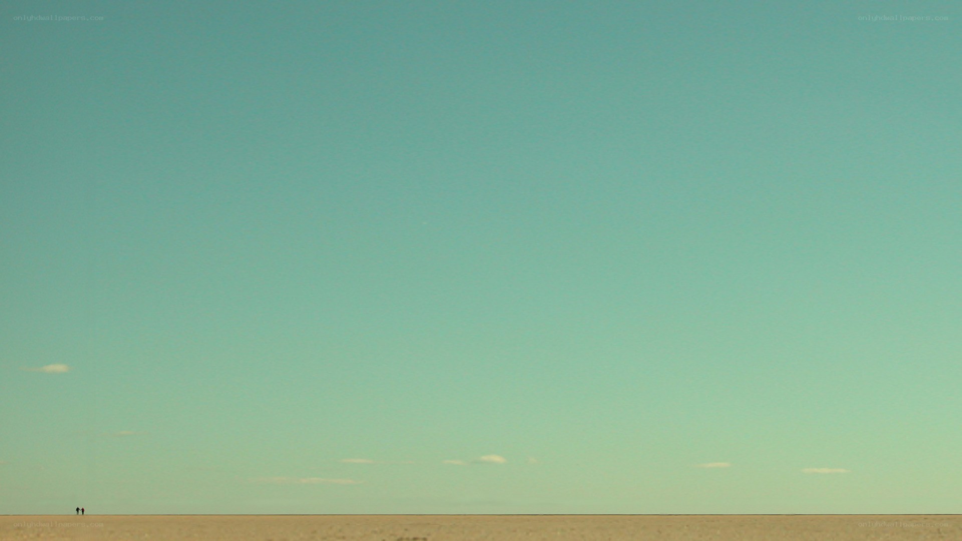 Two people on a vast plain