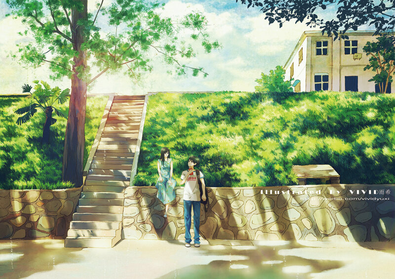 Two People on a Wall