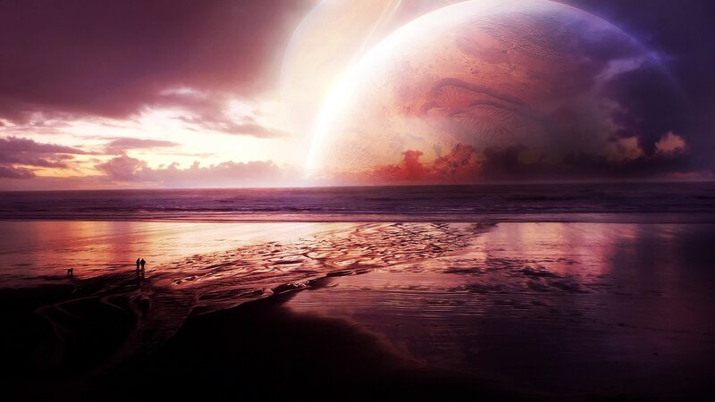 Two People on Alien Beach