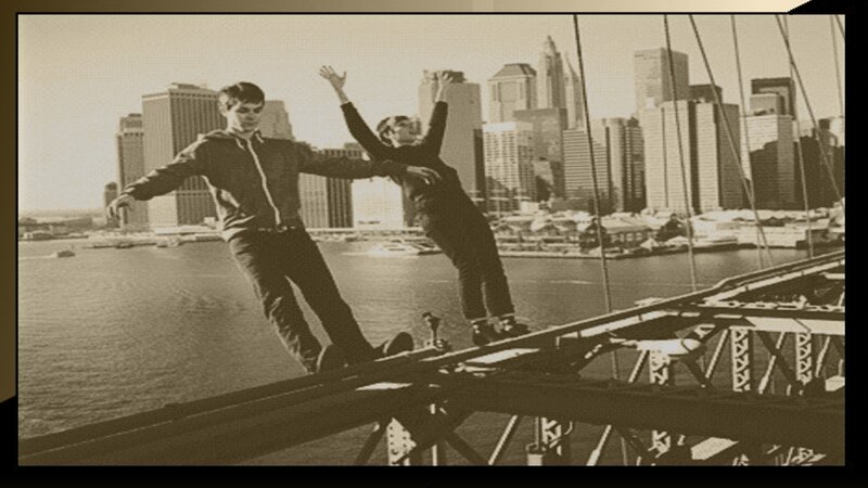 Two People on Bridge