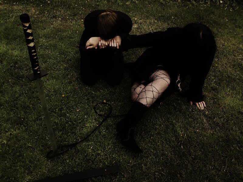 Two People on Grass — Green
