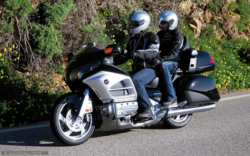Two People on Motorcycle — Black, Calm