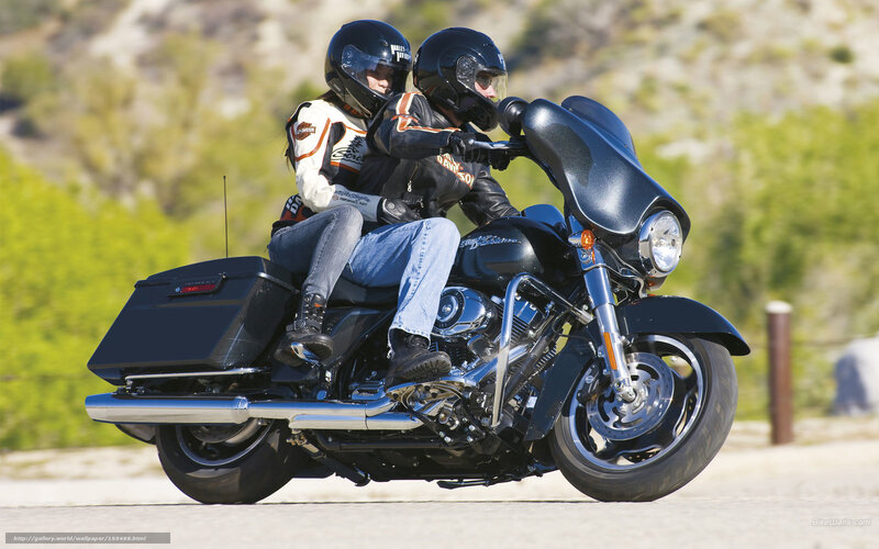 Two People on Motorcycle — Black, Outdoor