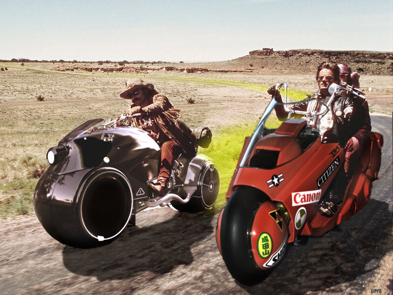 Two People on Motorcycles