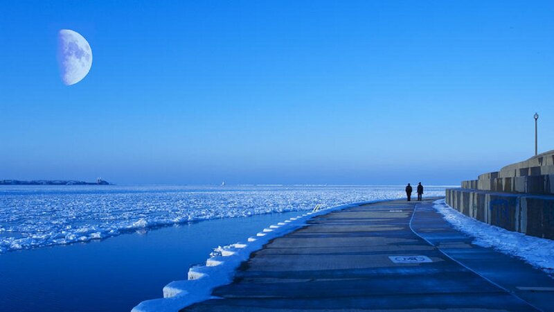 Two People on Pier
