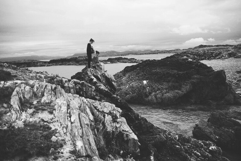 Two People on Rocks