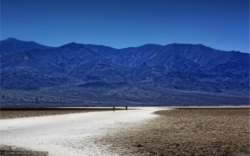 Two People on Salt Flat