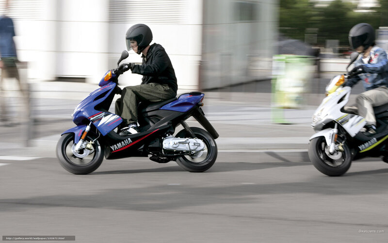 Two People on Scooters