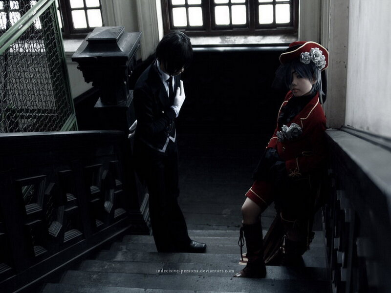 Two People on Stairs — Black, Dramatic
