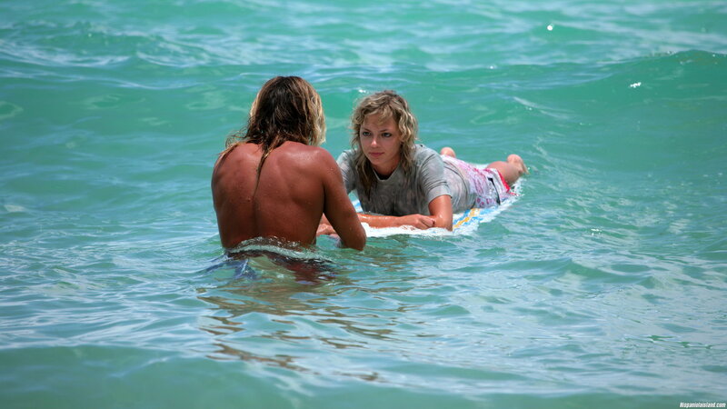 Two People on Surfboards
