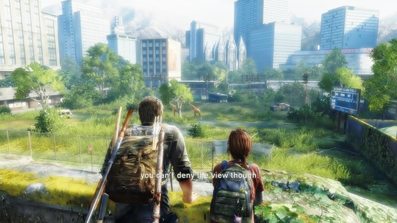 Two People Overlooking City