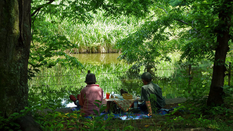 Two People Picnicking
