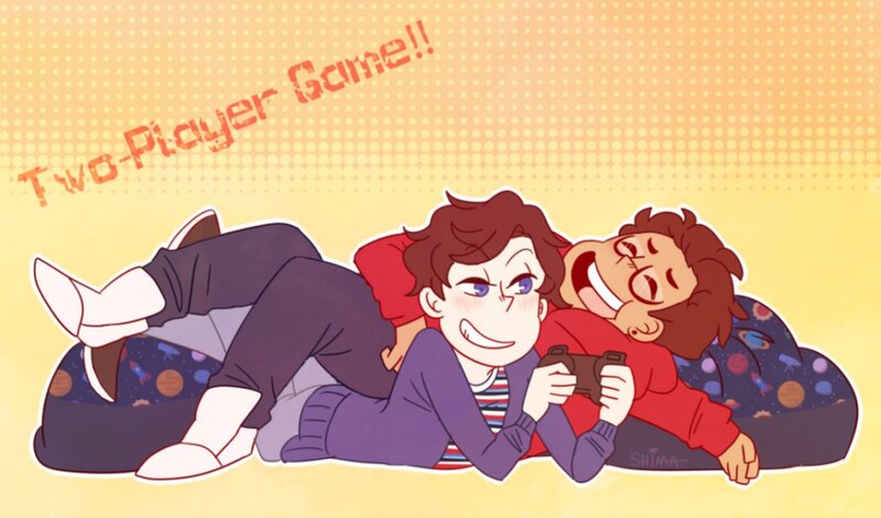 Two People Playing Game