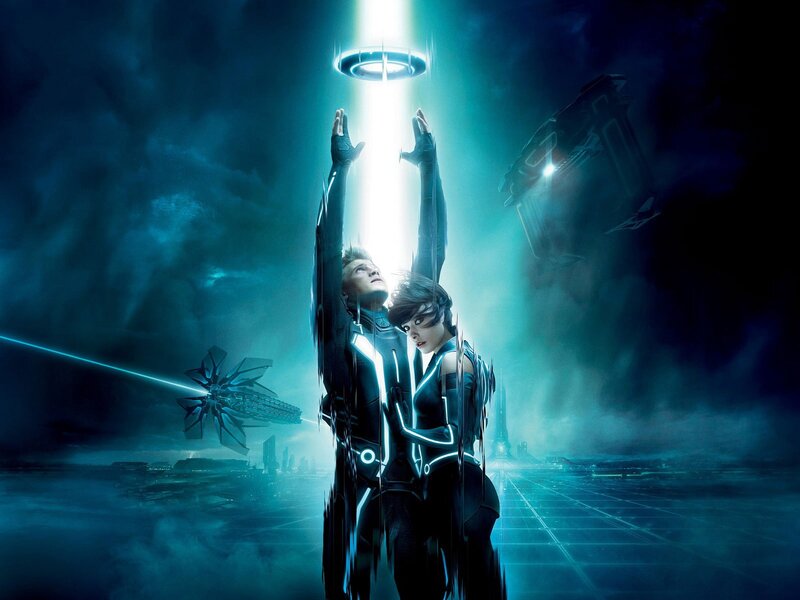 Two People Reaching Up — Blue, Dramatic