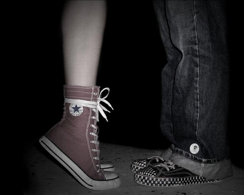 Two People's Feet — Black, Dramatic