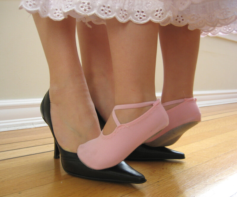 Two People's Feet — Black, Neutral