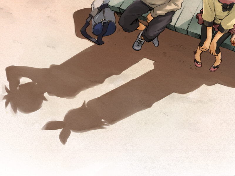 Two People Sitting