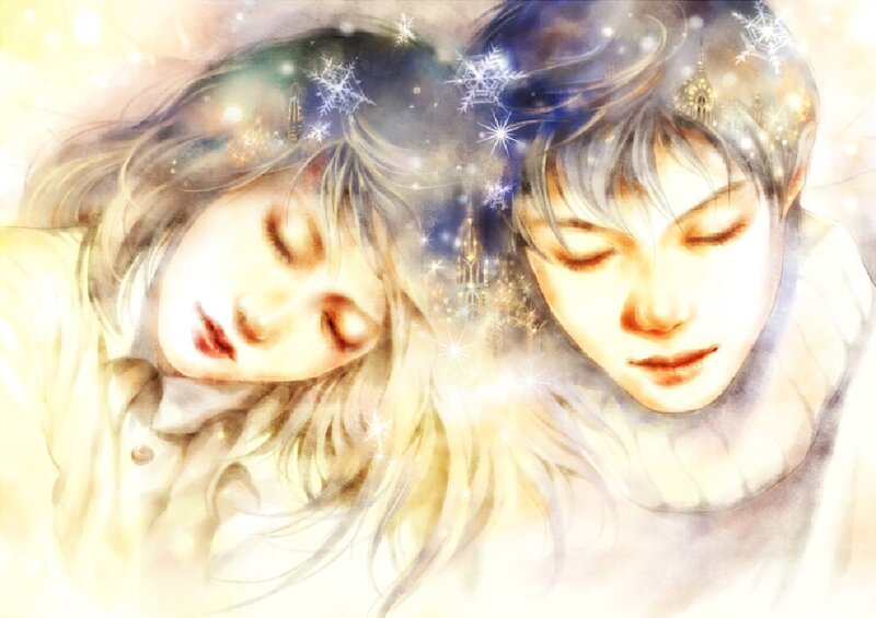Two People Sleeping — White