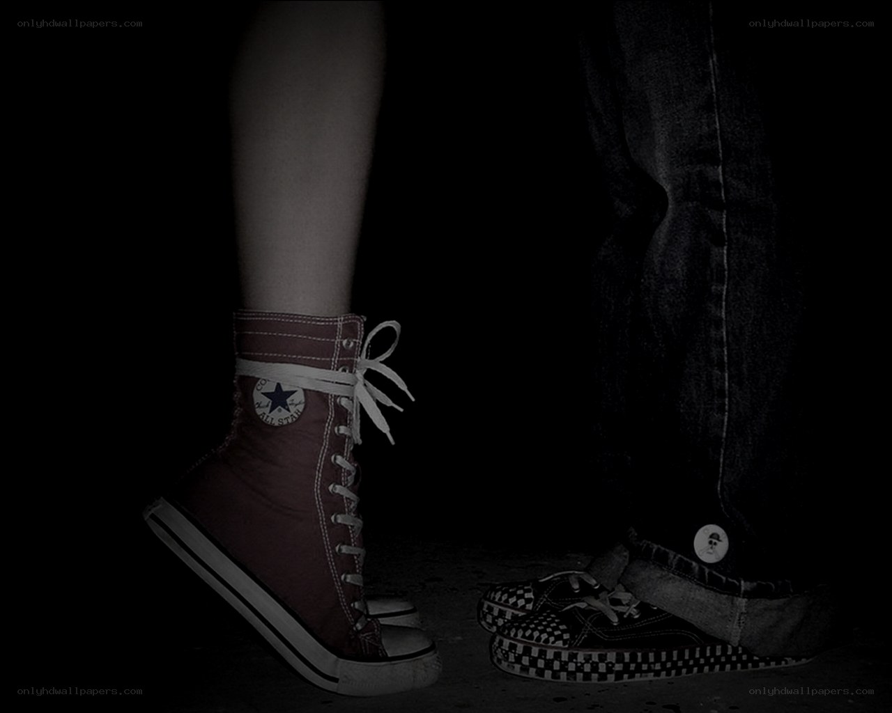 two people standing close