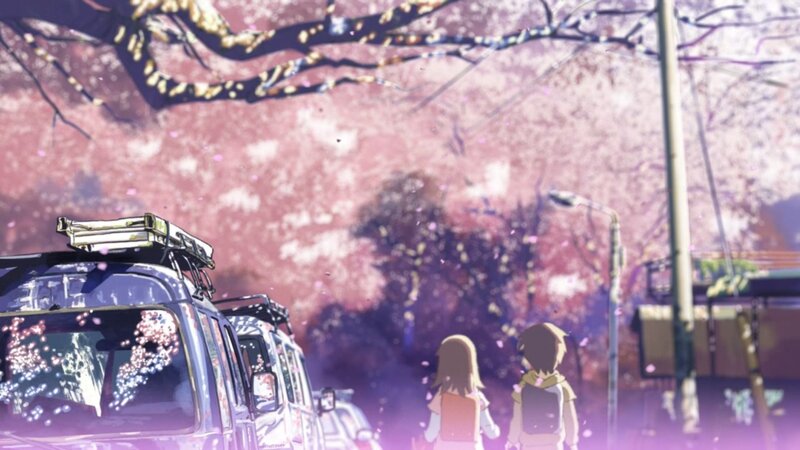 Two People under Cherry Blossoms — Pink, Serene, Spring