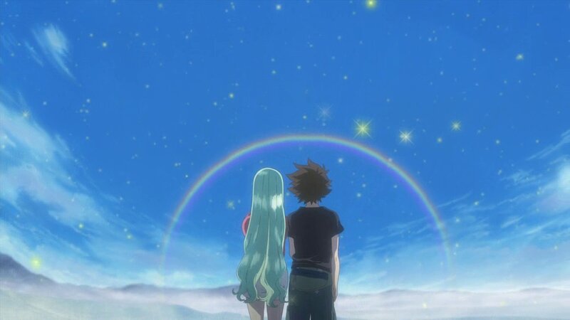 Two People under Rainbow