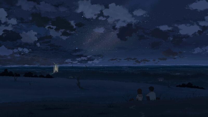 Two people under the stars