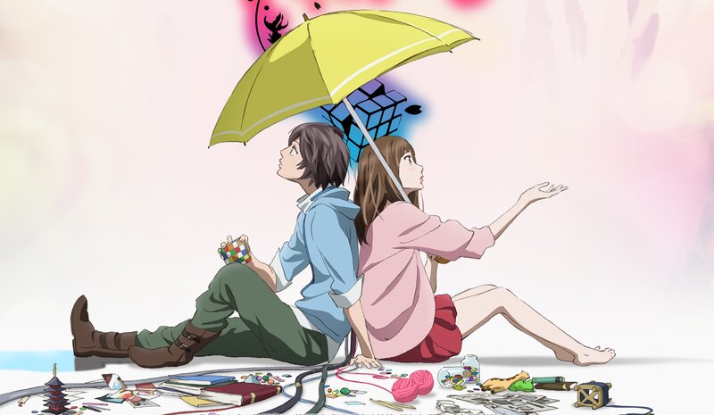 Two People under Umbrella — Yellow
