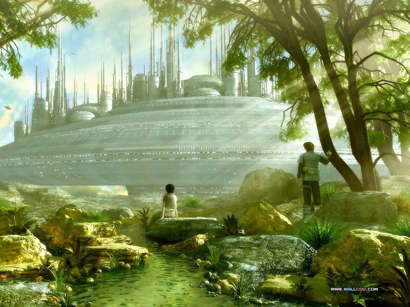Two People Viewing City
