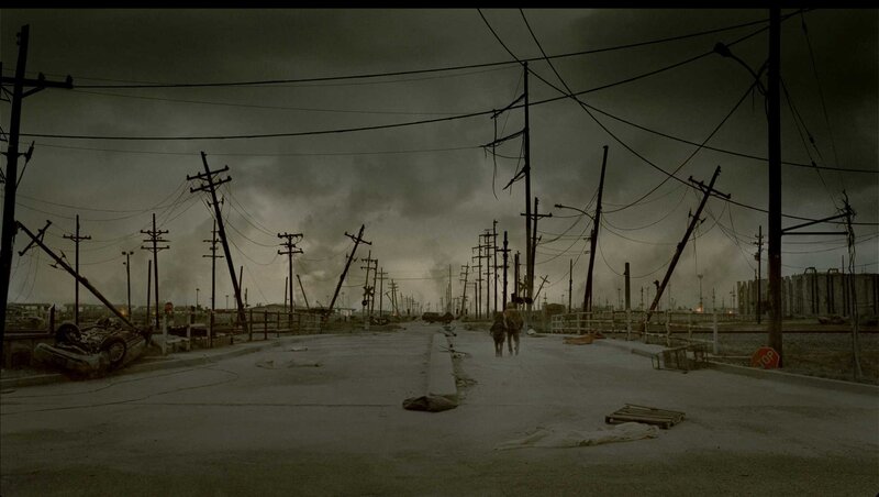 Two People Walking in Wasteland